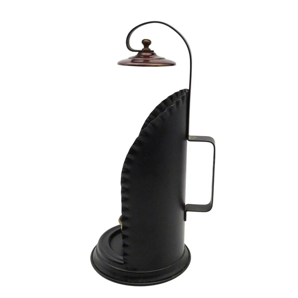 Vintage Style Black Tin Metal Candle Holder Wall Sconce Taper Chamberstick